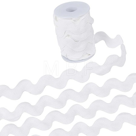 9 Yards Polyester Wavy Fringe Trim Ribbon OCOR-XCP0002-90C-1