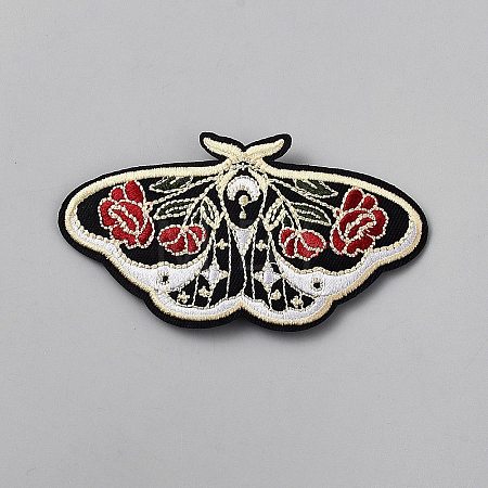 Butterfly Computerized Embroidery Polyester Iron on/Sew on Patches DIY-WH0671-388C-1