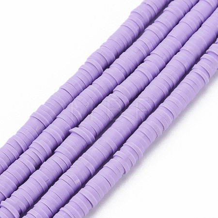 Handmade Polymer Clay Bead Strands CLAY-T002-4mm-57-1