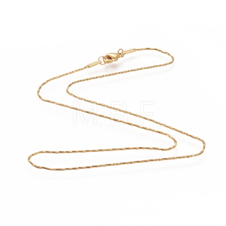 304 Stainless Steel Twist Snake Chain Necklaces NJEW-I238-08G-1