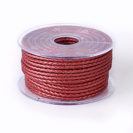 Braided Cowhide Cord WL-I004-3mm-D-25-1