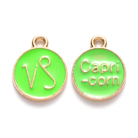 Alloy Enamel Pendants X-ENAM-S124-01B-06E-1