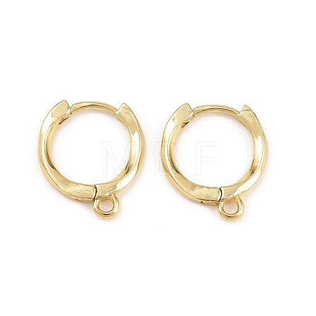Brass Hoop Earring Findings KK-H292-05G-1