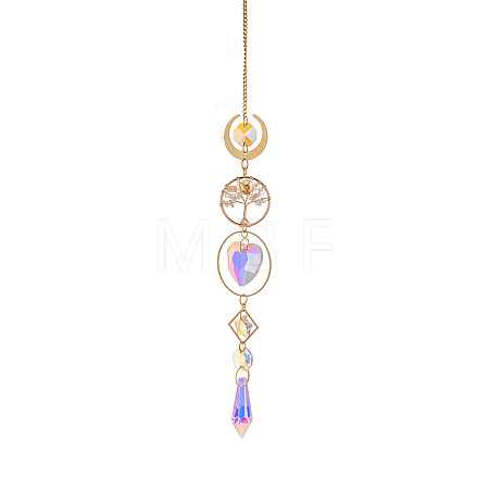 Glass Cone Hanging Suncatcher Prism Ornament PW-WG88031-01-1