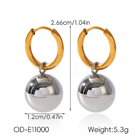 304 Stainless Steel Stud Dangle Earrings WGF19D0-01-1