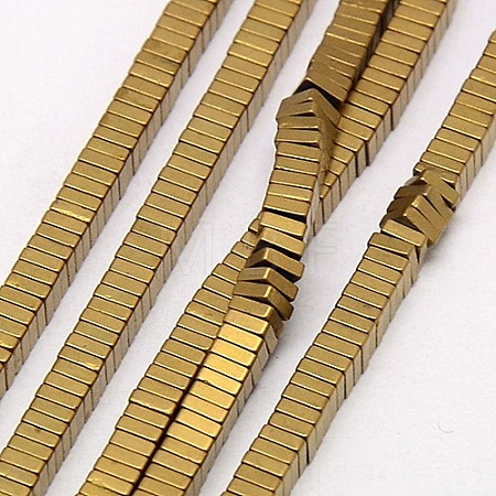 Electroplate Non-magnetic Synthetic Hematite Heishi Beads Strands G-J171B-3x3mm-06-1