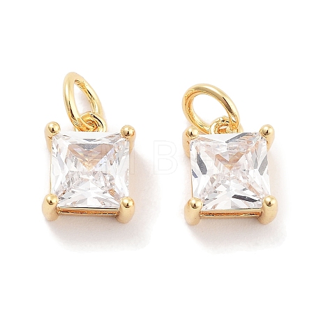 Brass Glass Pendants X-KK-P271-22G-1