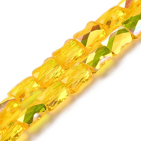 Transparent Electroplate Glass Beads Strands GLAA-Q099-J01-05-1