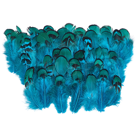 Peacork Feather Ornaments for Kindergarten DIY Crafts AJEW-WH0596-800A-1
