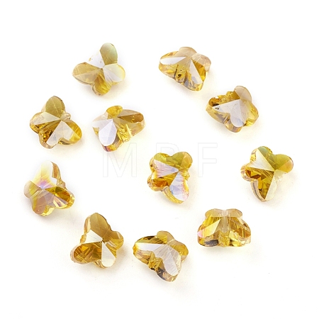 Transparent Electroplate Glass Beads GLAA-P037-02A-AB03-1