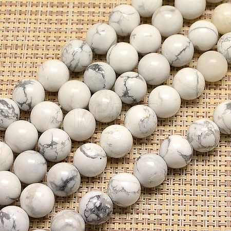 Natural Howlite Beads Strands G-I107-10mm-1