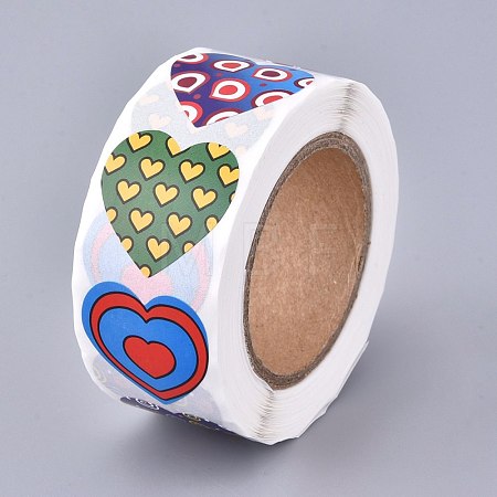 Heart Shaped Stickers Roll DIY-K027-A07-1