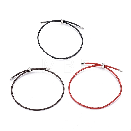 Adjustable PU Leather Cord Slider Bracelets BJEW-F412-05P-1