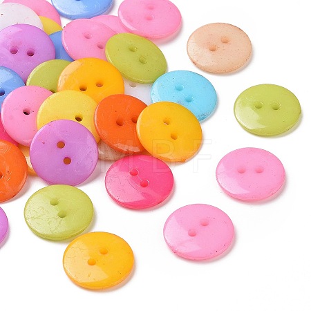 Acrylic Sewing Buttons X-BUTT-E084-B-M-1