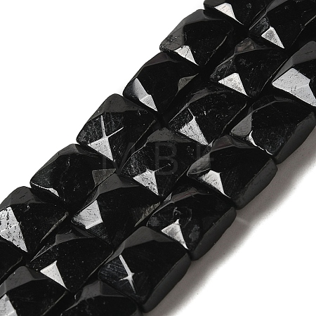 Natural Black Tourmaline Beads Strands G-C109-A10-01-1