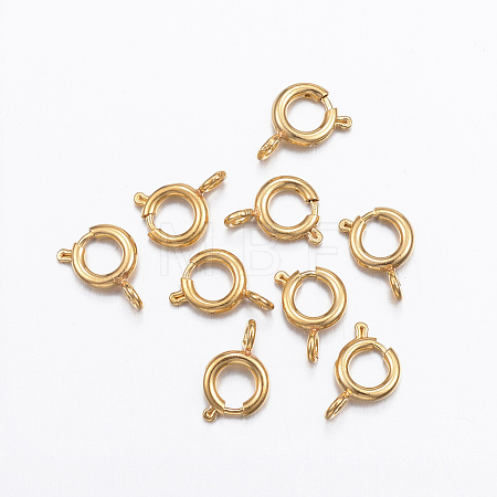 Ion Plating(IP) 304 Stainless Steel Spring Ring Clasps X-STAS-P163-16G-1