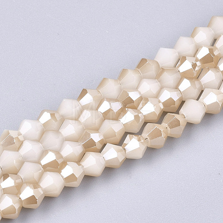 Electroplate Glass Imitation Jade Beads Strands EGLA-Q114-4mm-A07-1