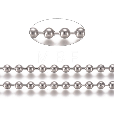 Tarnish Resistant 304 Stainless Steel Ball Chains CHS-E021-13G-P-1