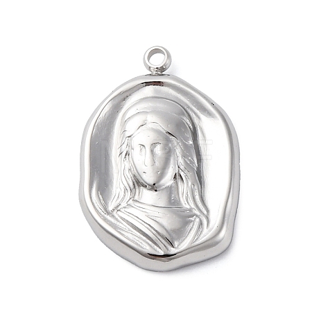 304 Stainless Steel Pendants STAS-S163-06A-P-1