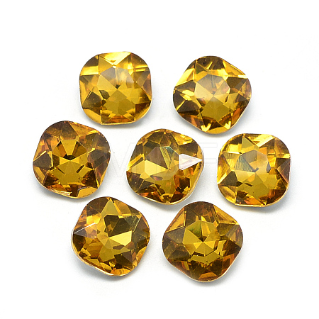 Pointed Back Glass Rhinestone Cabochons RGLA-T032-10x10mm-22-1