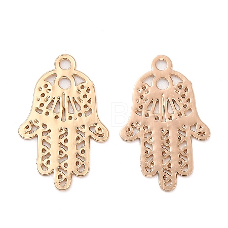 Long-Lasting Plated Brass Filigree Charms KK-K336-23KCG-1