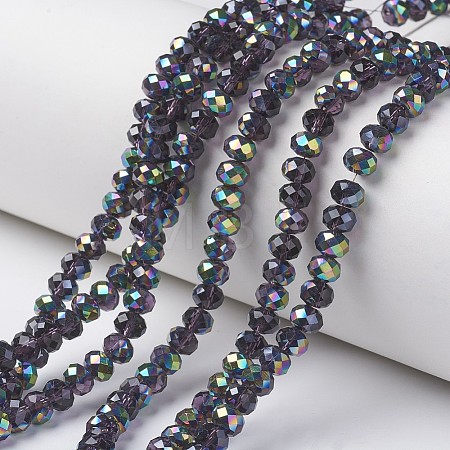 Electroplate Transparent Glass Beads Strands LS-EGLA-A034-T4mm-Q09-1