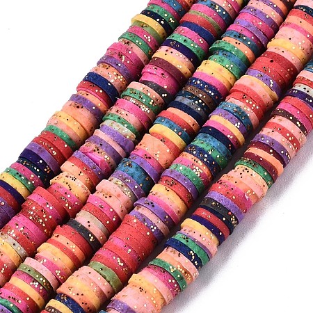 Handmade Polymer Clay Beads Strand CLAY-T018-04C-1