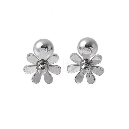 304 Stainless Steel Stud Earrings EJEW-E603-01A-P-1