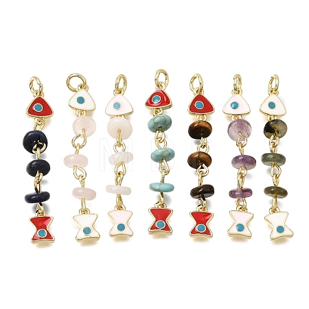 Ocean Natural & Synthetic Mixed Gemstone Chip Pendants GG-CBA3401-02G-1