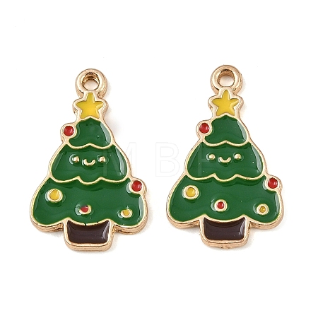 Christmas Alloy Enamel Pendants ENAM-I081-01KCG-02-1