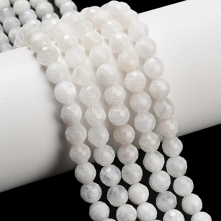 Natural Rainbow Moonstone Beads Strands G-C280-B15-6mm-1