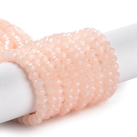 Baking Paint Imitation Jade Glass Bead Strands DGLA-A034-J4MM-A14-1