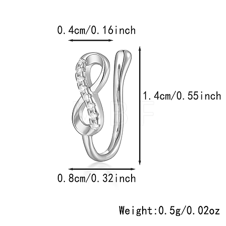 Fashionable S925 Silver Nose Clip with Star IM7825-20-1
