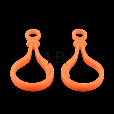 Opaque Solid Color Bulb Shaped Plastic Push Gate Snap Keychain Clasp Findings KY-R006-04-1