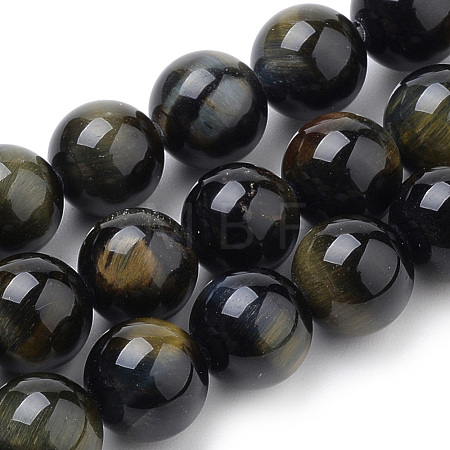 Natural Tiger Eye Beads Strands G-S259-22-8mm-1