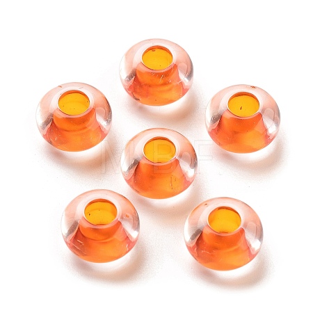 Transparent Acrylic European Beads TACR-P009-C01-09-1