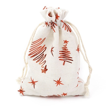 Christmas Theme Cotton Fabric Cloth Bag ABAG-H104-B19-1