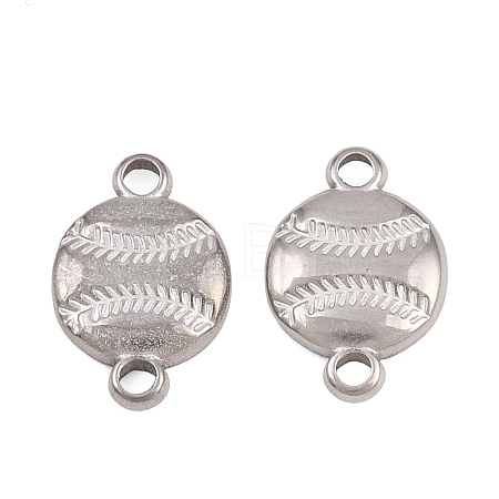 304 Stainless Steel Sports Ball Links Connector Charms STAS-Z203-10P-02-1