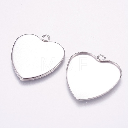 Tarnish Resistant 304 Stainless Steel Pendant Cabochon Settings STAS-E144-076B-1