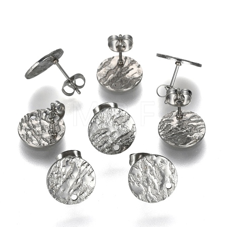 Non-Tarnish 304 Stainless Steel Stud Earring Findings STAS-I157-11B-P-1