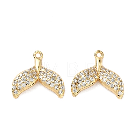 Brass Micro Pave Cubic Zirconia Charms KK-Z136-74G-01-1