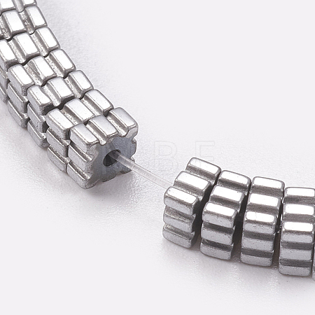 Electroplated Non-magnetic Synthetic Hematite Beads Strands G-P367-D08-1