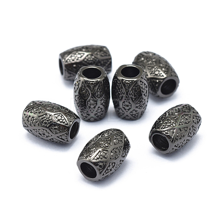 Rack Plating Brass European Beads KK-O125-06B-1