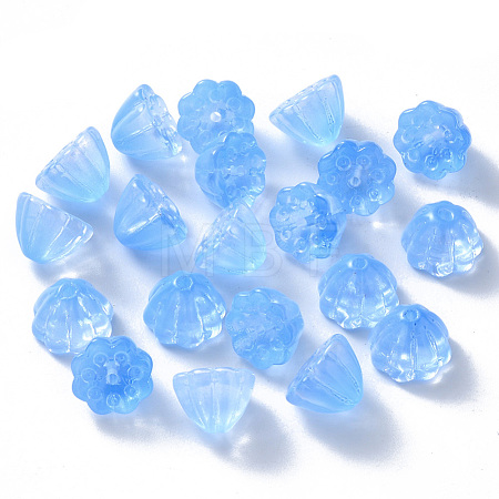 Transparent Baking Paint Glass Beads X-DGLA-T002-08E-1