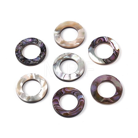 Natural Paua Shell Linking Rings SSHEL-N041-01A-1