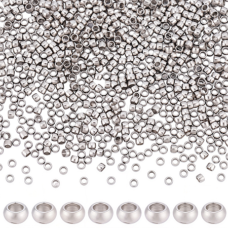 800Pcs 304 Stainless Steel Spacer Beads STAS-BBC0009-76A-1