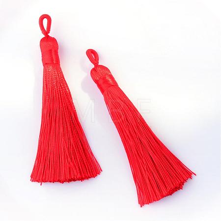 Polyester Tassel Big Pendants Decoration AJEW-S059-07-1