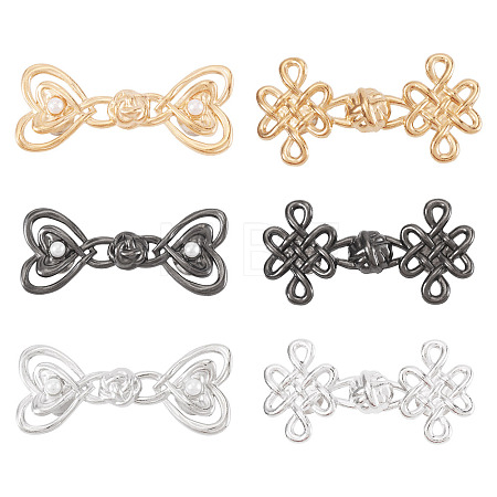 6Pcs 6 Styles Chinese Knot Alloy Adjustable Jean Button Pins FIND-TA0010-52-1