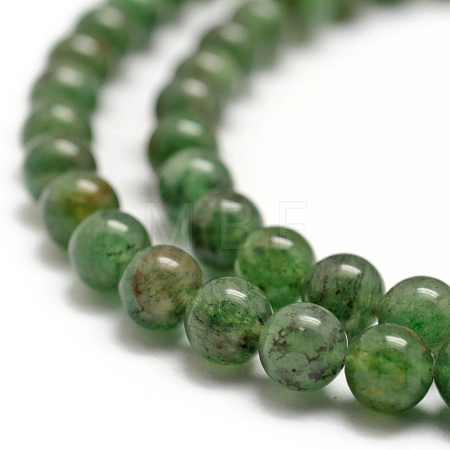 Natural Green Aventurine Beads Strands X-G-E380-02-8mm-1