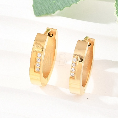 304 Stainless Steel Clear Cubic Zirconia Hoop Earrings EJEW-L307-12G-01-1